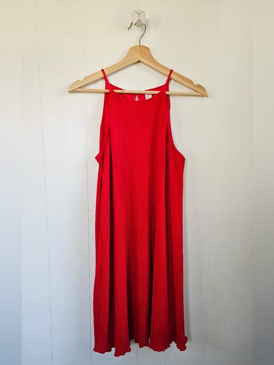 No Boundaries Dresses & Skirts - Red High Neck Accordian Mini Dress, 7/9